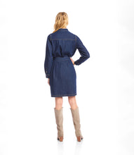 Load image into Gallery viewer, Karen Kane Belted Denim Shirtdress

