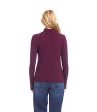 Load image into Gallery viewer, Karen Kane Faux Wrap Turtleneck Top
