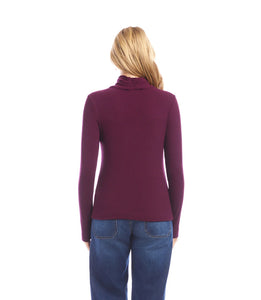 Karen Kane Faux Wrap Turtleneck Top