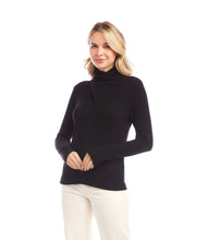 Load image into Gallery viewer, Karen Kane Faux Wrap Turtleneck Top
