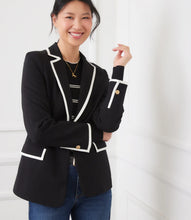 Load image into Gallery viewer, Karen Kane Contrast Knit Jkt
