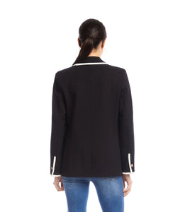 Karen Kane Contrast Knit Jkt