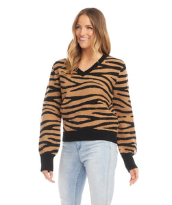 Karen Kane Blouson Zebra Sweater