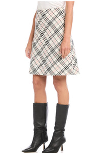 Karen Kane Bias Cut Plaid Skirt