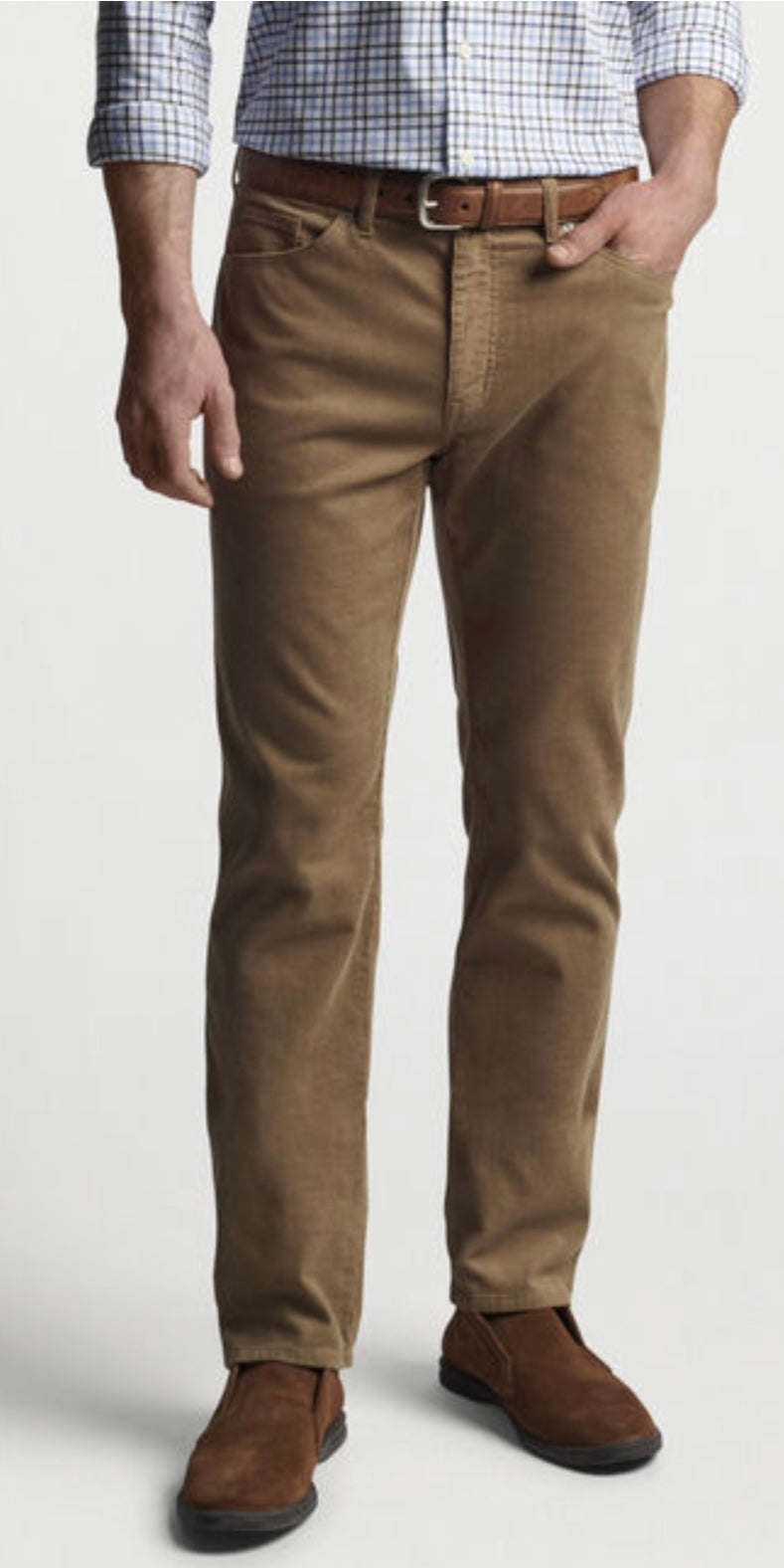 Peter Millar Superior Soft Corduroy 5 Pocket Pants Chestnut Brown 34x34  $158