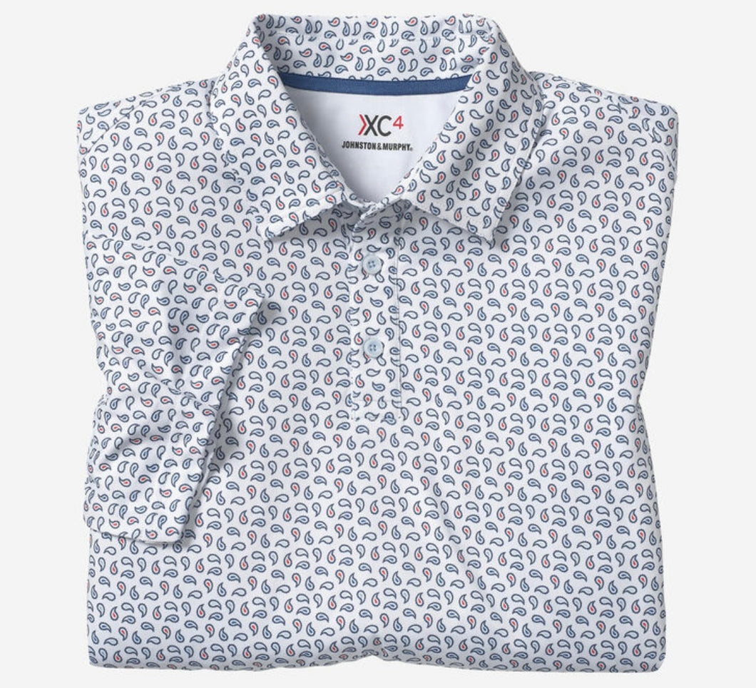 Johnston & Murphy Paisley Performance Polo