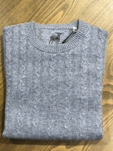 Raffi Cashmere Cable Crew Sweater