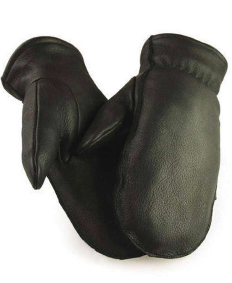 Hand Armor Black Leather Mittens