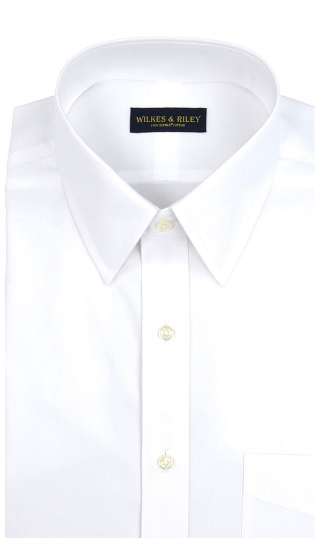 Wilkes & Riley Tailored Fit Point Collar Non-Iron