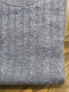 Raffi Cashmere Cable Crew Sweater