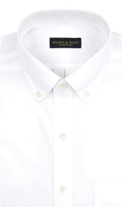 Wilkes & Riley Classic White Button Down Collar- Regular and Big and Tall Fit