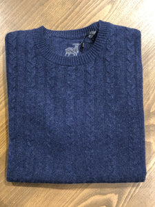 Raffi Cashmere Cable Crew Sweater