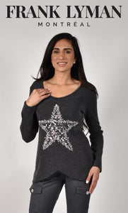 Frank Lyman Star Front Sweater